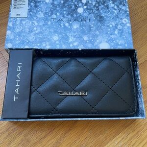 Tahari Black Quilted Clutch